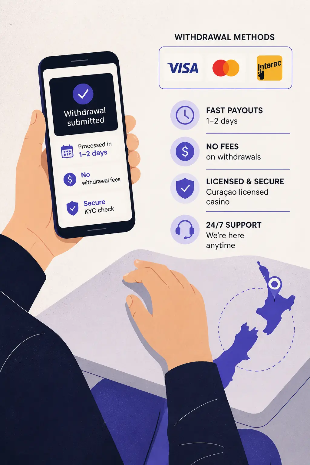 Casino Days Withdrawal NZ – Payment Methods and Limits visual guide for Casino Days
